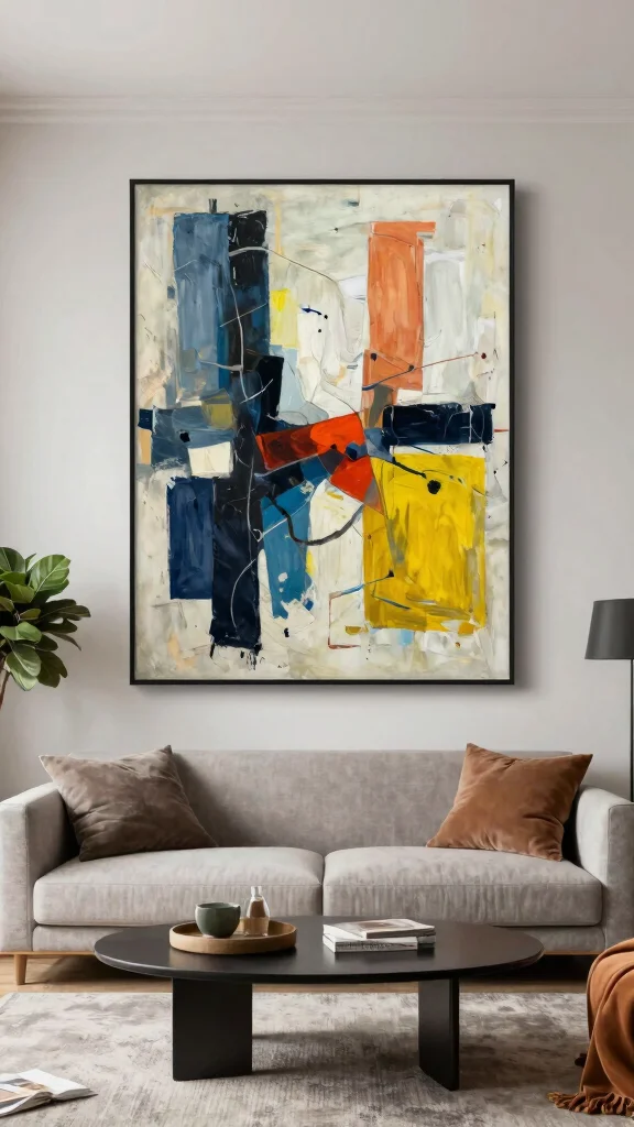 15 Wall Art Home Decor Ideas for Every Style and Budget - 15. Art as a Focal Point: Large Scale Pieces 1