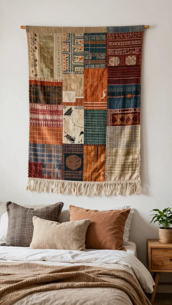 15 Wall Art Home Decor Ideas for Every Style and Budget - 6. Fabric and Textile Art for Softness 1