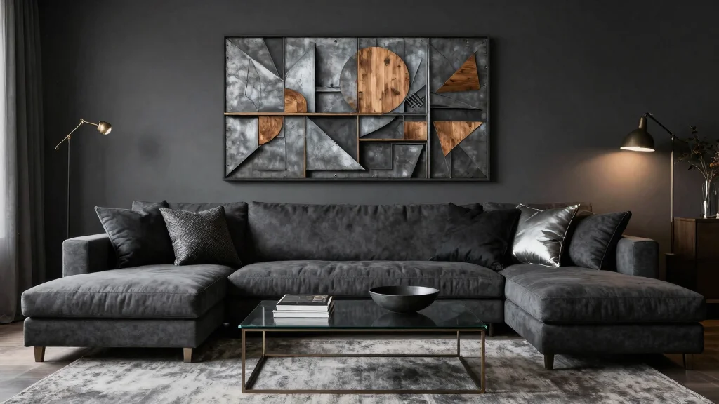 15 Wall Art for Men Living Room Ideas with Bold Character - bellabeautyblog.com