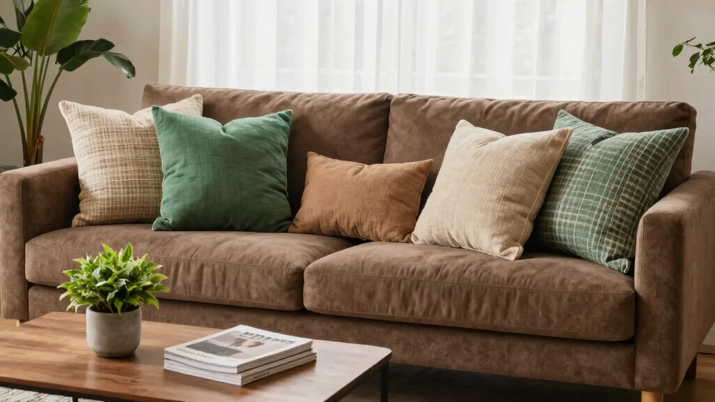 17 Eco-Friendly Throw Pillow Ideas for Your Brown Couch – Illinois Furniture and More