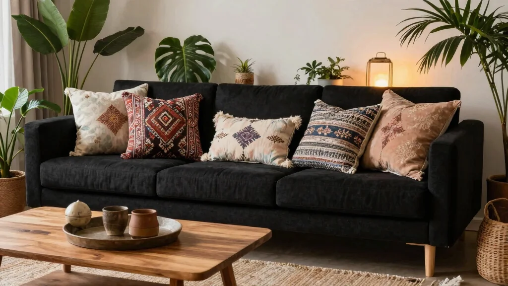 18 Throw Pillows for Black Couch Ideas for Chic Contrast - Oil City Tractors