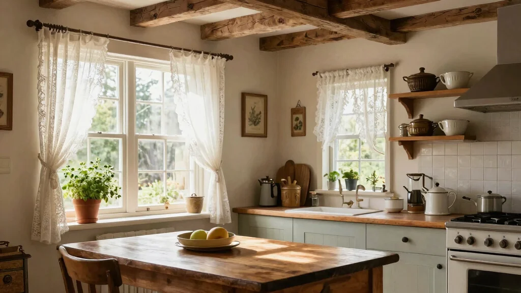 17 Rustic Farmhouse Curtain Ideas to Warm Up Your Kitchen - AesthifyHome.com